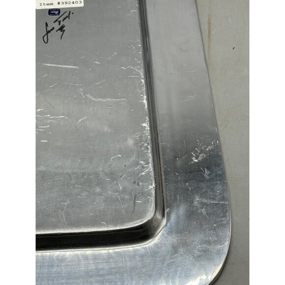 pewter rectangle tray lip old town imports centerpiece made Mexico signed READ - Picture 7 of 12